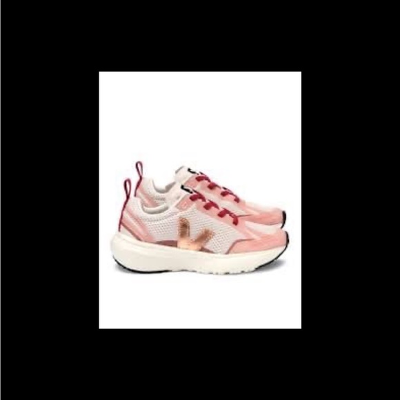 Veja Kids Sneakers in Pink and Cream - Picture 1 of 9